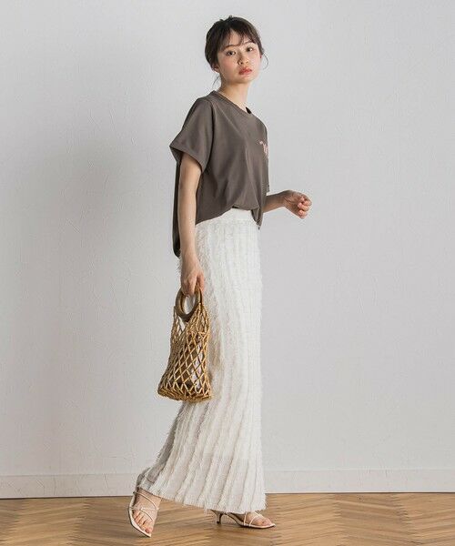 Droite lautreamont / ドロワットロートレアモン カットソー | ロゴブローチ風Tシャツ≪手洗い可能≫ | 詳細13