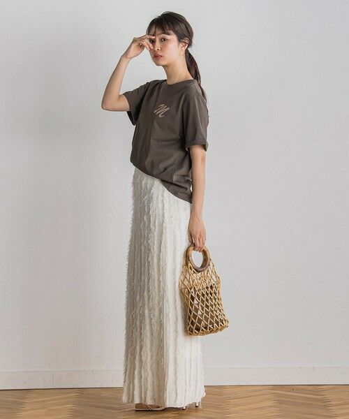 Droite lautreamont / ドロワットロートレアモン カットソー | ロゴブローチ風Tシャツ≪手洗い可能≫ | 詳細15