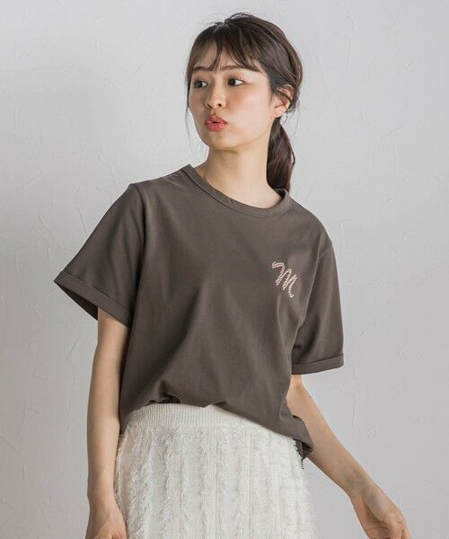 Droite lautreamont / ドロワットロートレアモン カットソー | ロゴブローチ風Tシャツ≪手洗い可能≫ | 詳細16