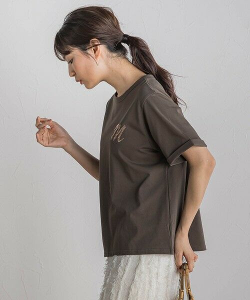 Droite lautreamont / ドロワットロートレアモン カットソー | ロゴブローチ風Tシャツ≪手洗い可能≫ | 詳細17