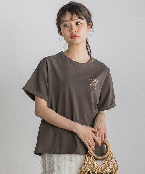 Droite lautreamont / ドロワットロートレアモン カットソー | ロゴブローチ風Tシャツ≪手洗い可能≫ | 詳細19