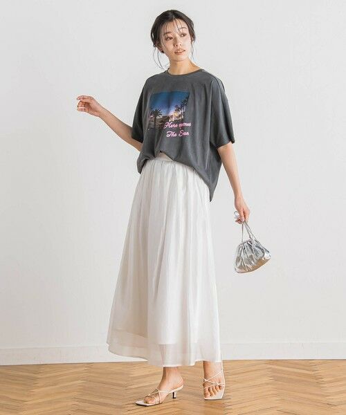 Droite lautreamont / ドロワットロートレアモン カットソー | ネオンロゴフォトプリントT≪手洗い可能≫ | 詳細1