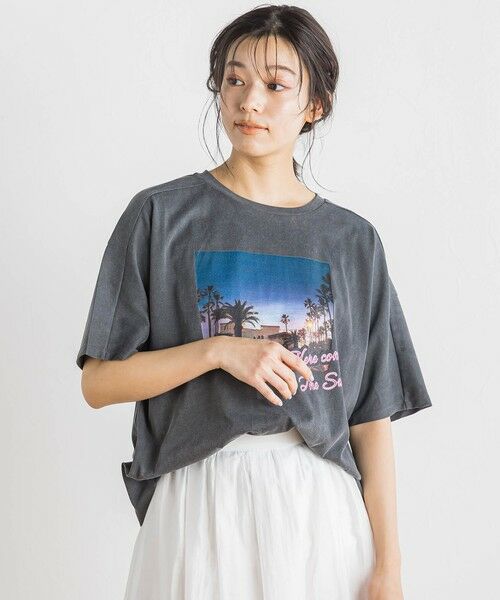 Droite lautreamont / ドロワットロートレアモン カットソー | ネオンロゴフォトプリントT≪手洗い可能≫ | 詳細5