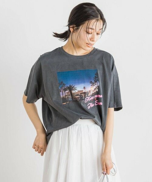 Droite lautreamont / ドロワットロートレアモン カットソー | ネオンロゴフォトプリントT≪手洗い可能≫ | 詳細6