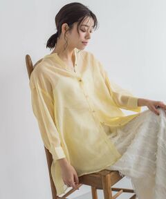 Droite lautreamont / ドロワットロートレアモン シャツ・ブラウス | 【WEB限定】シアーリネンライクBACKリボンシャツ≪手洗い可能≫