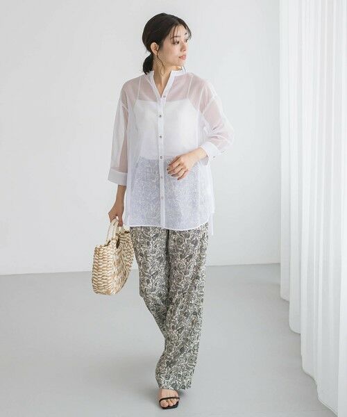 Droite lautreamont / ドロワットロートレアモン シャツ・ブラウス | 【WEB限定】シアーリネンライクBACKリボンシャツ≪手洗い可能≫ | 詳細1