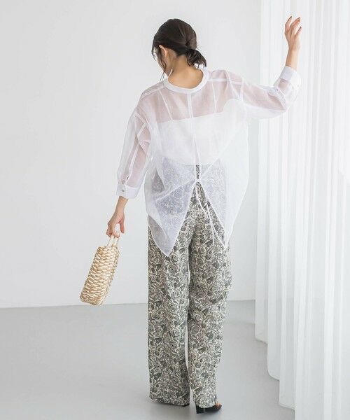 Droite lautreamont / ドロワットロートレアモン シャツ・ブラウス | 【WEB限定】シアーリネンライクBACKリボンシャツ≪手洗い可能≫ | 詳細3