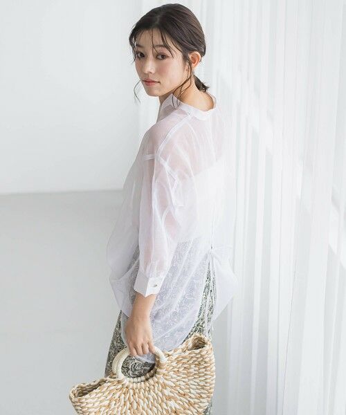Droite lautreamont / ドロワットロートレアモン シャツ・ブラウス | 【WEB限定】シアーリネンライクBACKリボンシャツ≪手洗い可能≫ | 詳細5