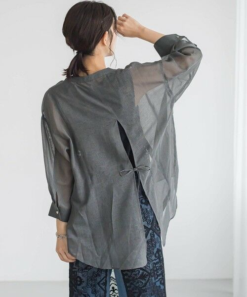 Droite lautreamont / ドロワットロートレアモン シャツ・ブラウス | 【WEB限定】シアーリネンライクBACKリボンシャツ≪手洗い可能≫ | 詳細18