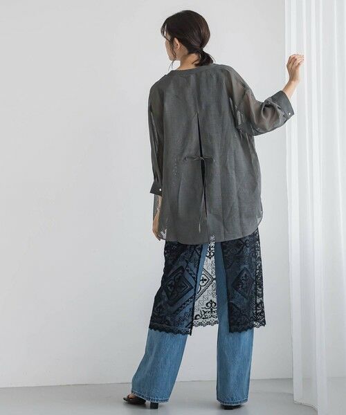 Droite lautreamont / ドロワットロートレアモン シャツ・ブラウス | 【WEB限定】シアーリネンライクBACKリボンシャツ≪手洗い可能≫ | 詳細16