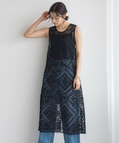 Droite lautreamont / ドロワットロートレアモン ロング・マキシ丈ワンピース | クラフトラッセルレースワンピース≪洗濯機で洗える≫