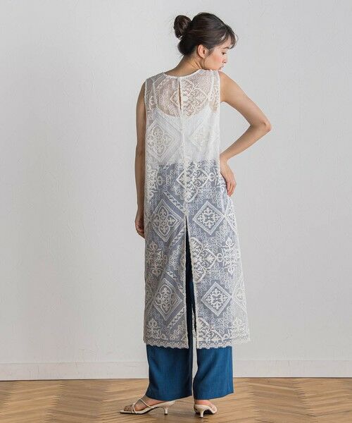 Droite lautreamont / ドロワットロートレアモン ロング・マキシ丈ワンピース | クラフトラッセルレースワンピース≪洗濯機で洗える≫ | 詳細2