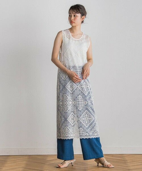 Droite lautreamont / ドロワットロートレアモン ロング・マキシ丈ワンピース | クラフトラッセルレースワンピース≪洗濯機で洗える≫ | 詳細3