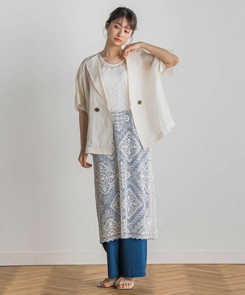 Droite lautreamont / ドロワットロートレアモン ロング・マキシ丈ワンピース | クラフトラッセルレースワンピース≪洗濯機で洗える≫ | 詳細4