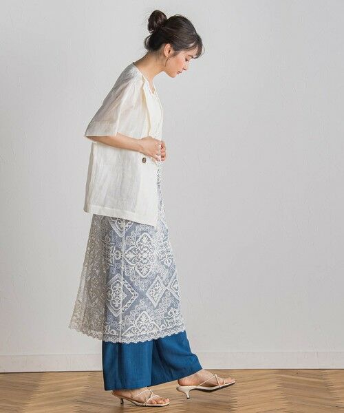 Droite lautreamont / ドロワットロートレアモン ロング・マキシ丈ワンピース | クラフトラッセルレースワンピース≪洗濯機で洗える≫ | 詳細5