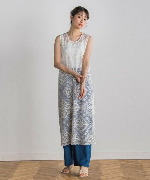 Droite lautreamont / ドロワットロートレアモン ロング・マキシ丈ワンピース | クラフトラッセルレースワンピース≪洗濯機で洗える≫ | 詳細1