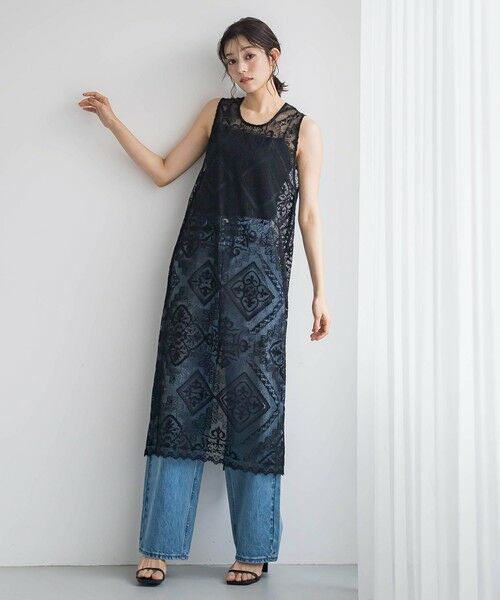 Droite lautreamont / ドロワットロートレアモン ロング・マキシ丈ワンピース | クラフトラッセルレースワンピース≪洗濯機で洗える≫ | 詳細14