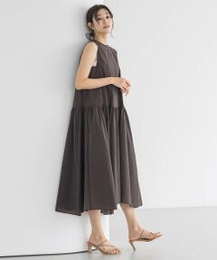 Droite lautreamont / ドロワットロートレアモン ロング・マキシ丈ワンピース | ナイロンタフタストレッチワンピース≪洗濯機で洗える≫