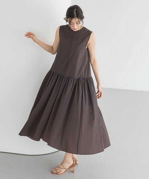 Droite lautreamont / ドロワットロートレアモン ロング・マキシ丈ワンピース | ナイロンタフタストレッチワンピース≪洗濯機で洗える≫ | 詳細1