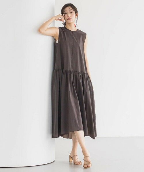 Droite lautreamont / ドロワットロートレアモン ロング・マキシ丈ワンピース | ナイロンタフタストレッチワンピース≪洗濯機で洗える≫ | 詳細4