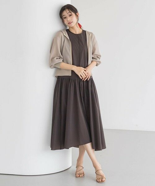 Droite lautreamont / ドロワットロートレアモン ロング・マキシ丈ワンピース | ナイロンタフタストレッチワンピース≪洗濯機で洗える≫ | 詳細7