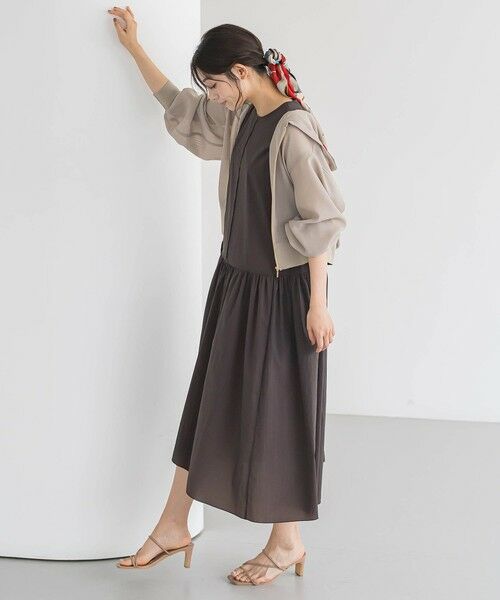 Droite lautreamont / ドロワットロートレアモン ロング・マキシ丈ワンピース | ナイロンタフタストレッチワンピース≪洗濯機で洗える≫ | 詳細8