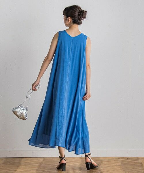 Droite lautreamont / ドロワットロートレアモン ロング・マキシ丈ワンピース | 麻調シアー2WAYシャーリングワンピース≪手洗い可能≫ | 詳細13