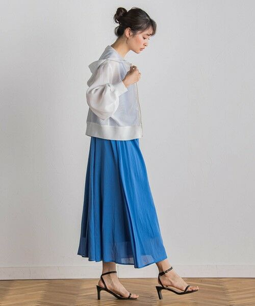 Droite lautreamont / ドロワットロートレアモン ロング・マキシ丈ワンピース | 麻調シアー2WAYシャーリングワンピース≪手洗い可能≫ | 詳細15