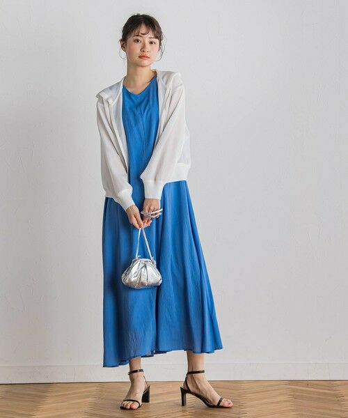 Droite lautreamont / ドロワットロートレアモン ロング・マキシ丈ワンピース | 麻調シアー2WAYシャーリングワンピース≪手洗い可能≫ | 詳細16