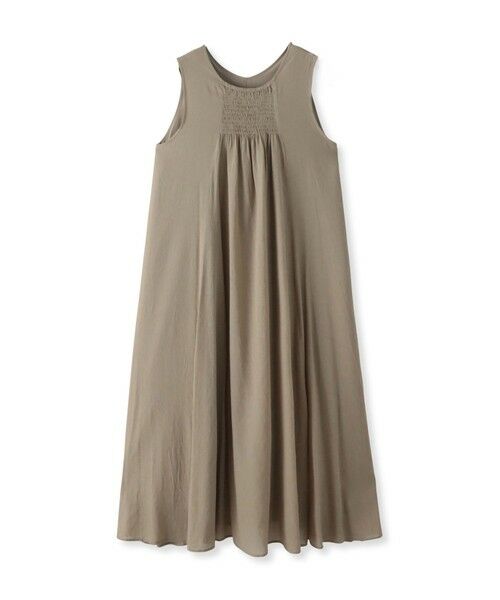 Droite lautreamont / ドロワットロートレアモン ロング・マキシ丈ワンピース | 麻調シアー2WAYシャーリングワンピース≪手洗い可能≫ | 詳細26