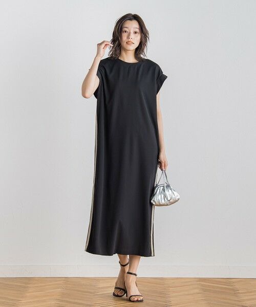 Droite lautreamont / ドロワットロートレアモン ロング・マキシ丈ワンピース | 【WEB限定】カットジョーゼットサイドラインワンピース≪手洗い可能≫ | 詳細1