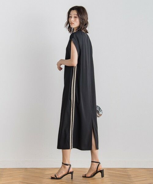 Droite lautreamont / ドロワットロートレアモン ロング・マキシ丈ワンピース | 【WEB限定】カットジョーゼットサイドラインワンピース≪手洗い可能≫ | 詳細3