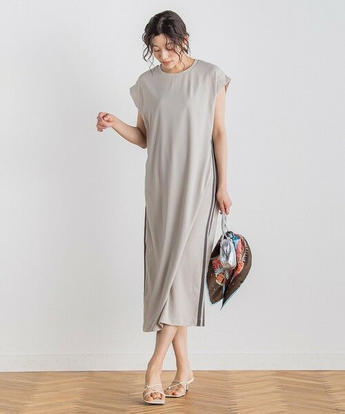 Droite lautreamont / ドロワットロートレアモン ロング・マキシ丈ワンピース | 【WEB限定】カットジョーゼットサイドラインワンピース≪手洗い可能≫ | 詳細14