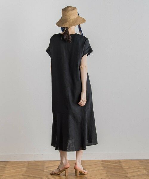 Droite lautreamont / ドロワットロートレアモン ロング・マキシ丈ワンピース | 【新色追加】レーヨン麻ポプリンワンピース≪手洗い可能≫ | 詳細2