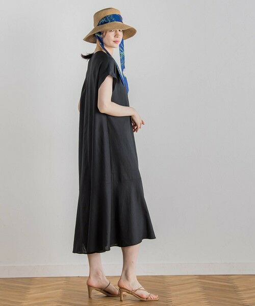 Droite lautreamont / ドロワットロートレアモン ロング・マキシ丈ワンピース | 【新色追加】レーヨン麻ポプリンワンピース≪手洗い可能≫ | 詳細3