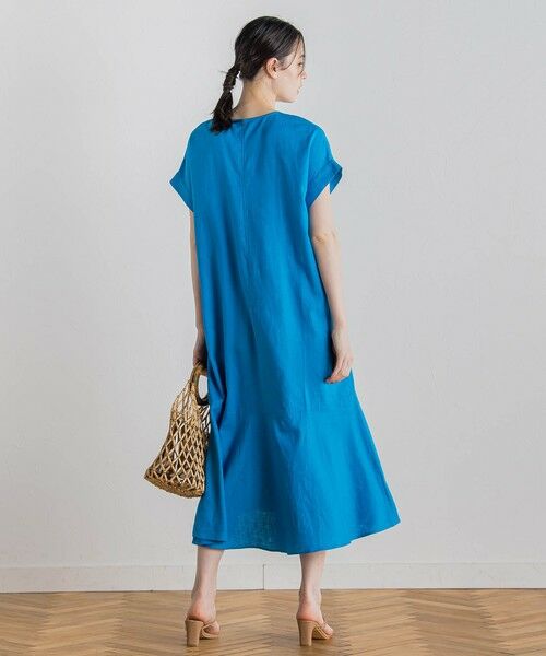 Droite lautreamont / ドロワットロートレアモン ロング・マキシ丈ワンピース | 【新色追加】レーヨン麻ポプリンワンピース≪手洗い可能≫ | 詳細4