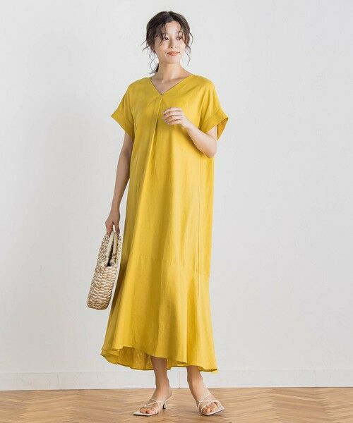 Droite lautreamont / ドロワットロートレアモン ロング・マキシ丈ワンピース | 【新色追加】レーヨン麻ポプリンワンピース≪手洗い可能≫ | 詳細7