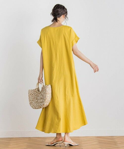 Droite lautreamont / ドロワットロートレアモン ロング・マキシ丈ワンピース | 【新色追加】レーヨン麻ポプリンワンピース≪手洗い可能≫ | 詳細9