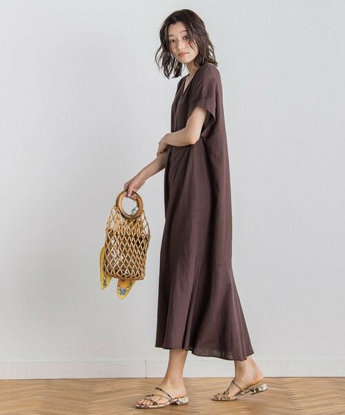 Droite lautreamont / ドロワットロートレアモン ロング・マキシ丈ワンピース | 【新色追加】レーヨン麻ポプリンワンピース≪手洗い可能≫ | 詳細12