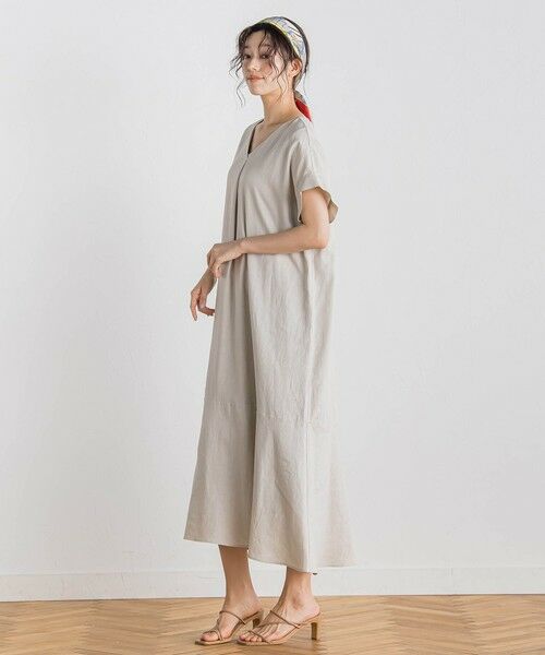 Droite lautreamont / ドロワットロートレアモン ロング・マキシ丈ワンピース | 【新色追加】レーヨン麻ポプリンワンピース≪手洗い可能≫ | 詳細18
