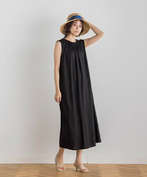 Droite lautreamont / ドロワットロートレアモン ロング・マキシ丈ワンピース | 【WEB限定】リネンライクカノコノースリワンピース≪手洗い可能≫ | 詳細3