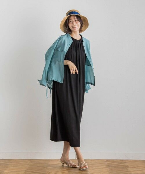 Droite lautreamont / ドロワットロートレアモン ロング・マキシ丈ワンピース | 【WEB限定】リネンライクカノコノースリワンピース≪手洗い可能≫ | 詳細4