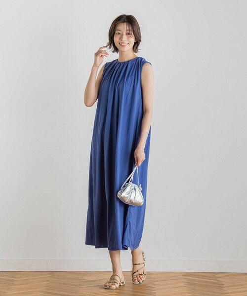Droite lautreamont / ドロワットロートレアモン ロング・マキシ丈ワンピース | 【WEB限定】リネンライクカノコノースリワンピース≪手洗い可能≫ | 詳細7