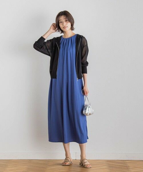 Droite lautreamont / ドロワットロートレアモン ロング・マキシ丈ワンピース | 【WEB限定】リネンライクカノコノースリワンピース≪手洗い可能≫ | 詳細10