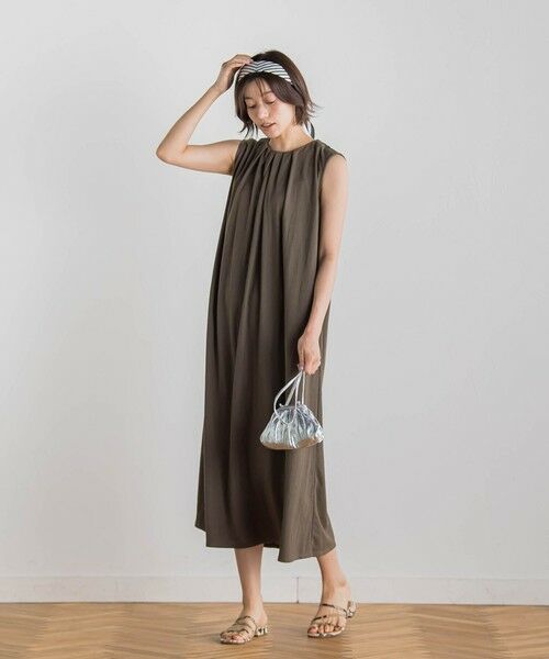 Droite lautreamont / ドロワットロートレアモン ロング・マキシ丈ワンピース | 【WEB限定】リネンライクカノコノースリワンピース≪手洗い可能≫ | 詳細19