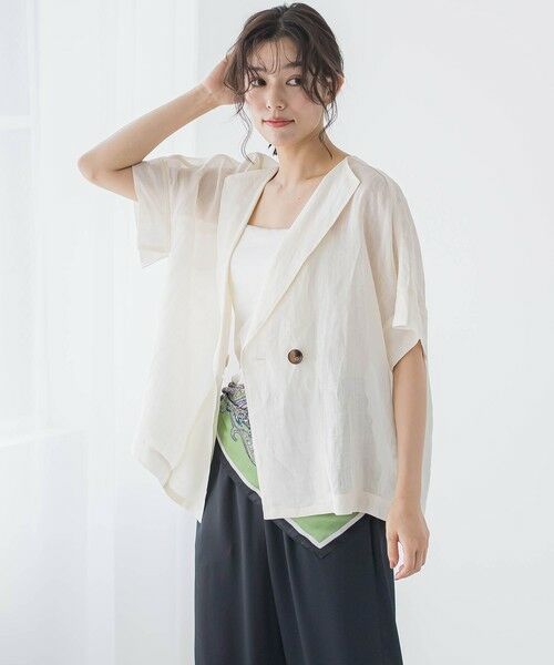 Droite lautreamont / ドロワットロートレアモン テーラードジャケット | リネンジャケット≪手洗い可能≫ | 詳細6