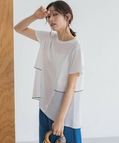 Droite lautreamont / ドロワットロートレアモン カットソー | 天竺バックフリルプルオーバー≪手洗い可能≫