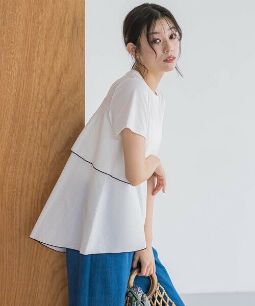 Droite lautreamont / ドロワットロートレアモン カットソー | 天竺バックフリルプルオーバー≪手洗い可能≫ | 詳細4