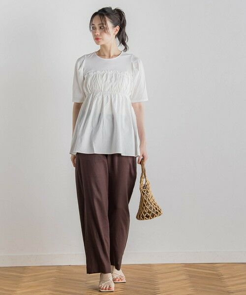 Droite lautreamont / ドロワットロートレアモン カットソー | コットン天竺ドッキングプルオーバー≪洗濯機で洗える≫ | 詳細3