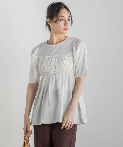 Droite lautreamont / ドロワットロートレアモン カットソー | コットン天竺ドッキングプルオーバー≪洗濯機で洗える≫ | 詳細6